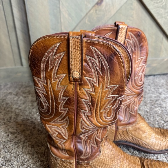 1883 Lucchese python and leather western boots Size 7 - Picture 6 of 15